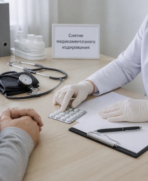 Снятие медикаментозного кодирования в Апшеронске от 5124 р. | Медзона
